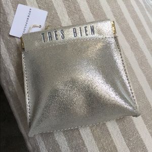 ANTHROPOLOGIE JET SET SHIMMERED POUCH